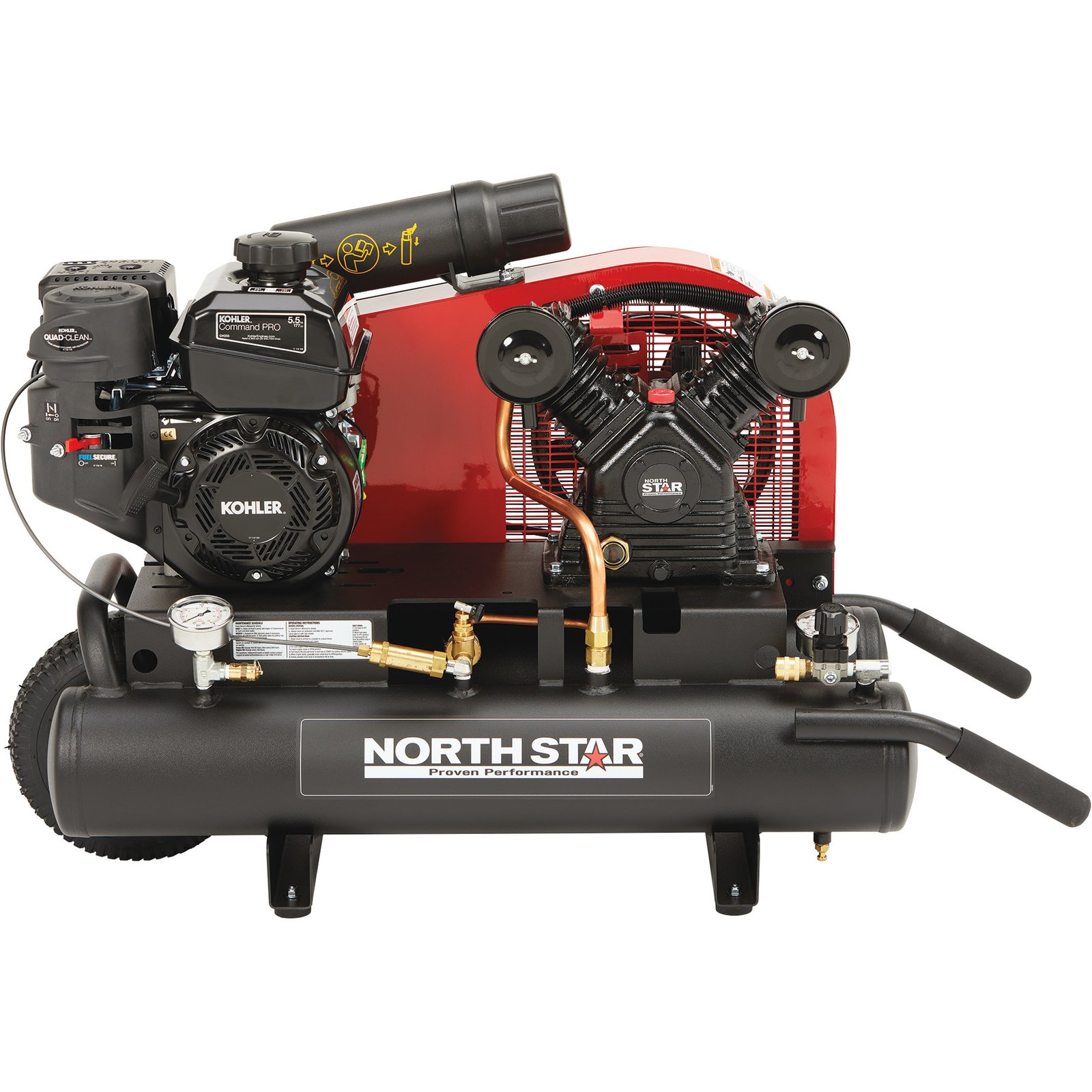 NorthStar Gas-Powered Air Compressor — Kohler CH255 OHV Engine, 8 ...