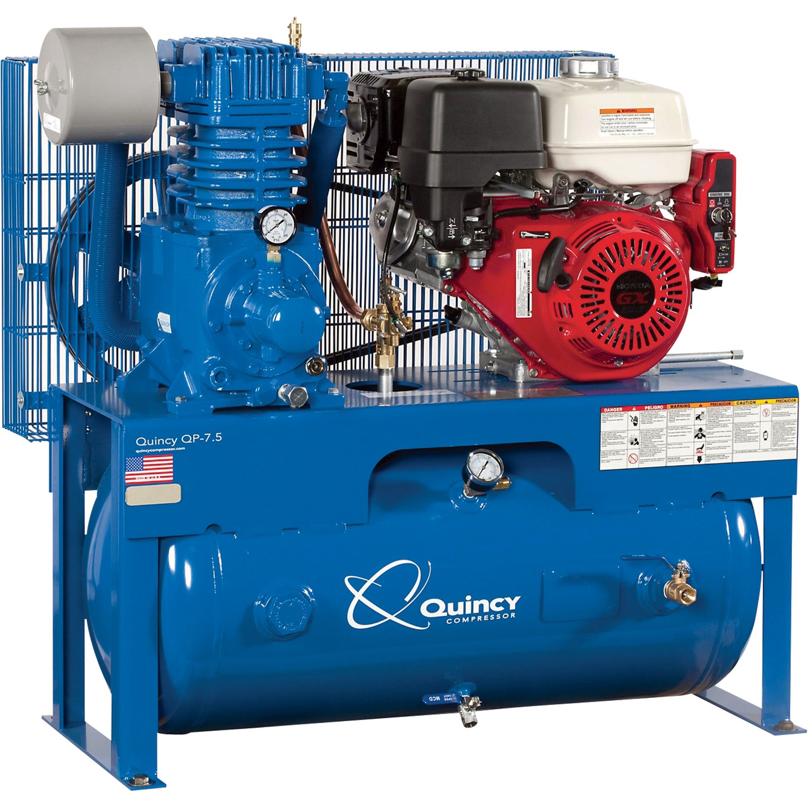 Quincy QP-7.5 Pressure Lubricated Reciprocating Air Compressor — 13 HP ...